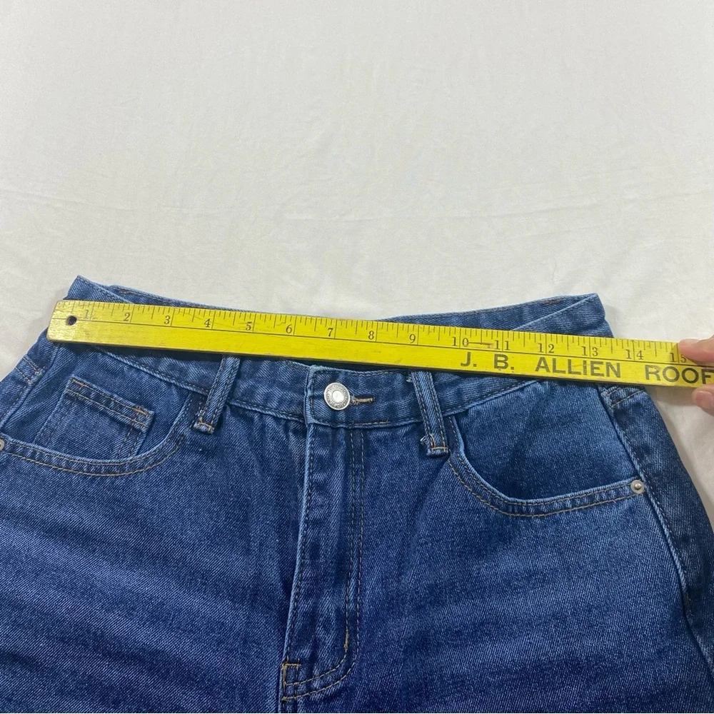 Blue Wide Leg Flare Jeans Women’s 6 Classic Style Baggy Boho Grunge loose fit